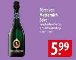 Famila Nord Ost FÜRST VON METTERNICH Sekt Angebot