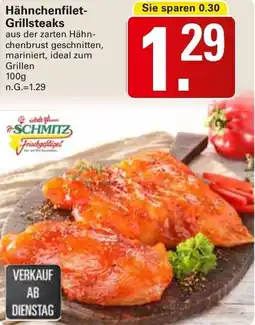 WEZ SCHMITZ Hähnchenfilet Grillsteaks Angebot