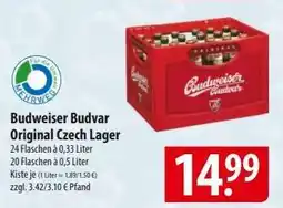 Famila Nord Ost Budweiser Budvar Original Czech Lager Angebot
