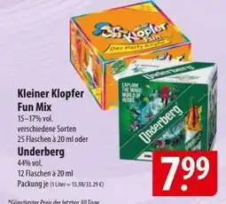 Famila Nord Ost Kleiner Klopfer Fun Mix / Underberg Angebot