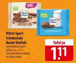 Famila Nord Ost Ritter Sport Schokolade Bunte Vielfalt Angebot
