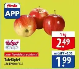 Famila Nord Ost Tafeläpfel 'Red Prince' Kl. I Angebot