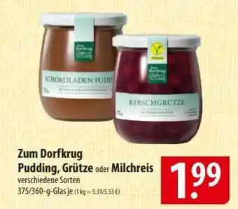 Famila Nord Ost Zum Dorfkrug Pudding, Grütze oder Milchreis Angebot