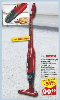 Famila Nord Ost BOSCH Akkustaubsauger BBHF214R Angebot