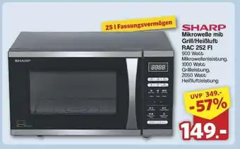 Famila Nord Ost SHARP Mikrowelle mit Grill/Heißluft RAC 252 FI Angebot