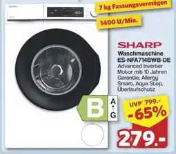 Famila Nord Ost SHARP Waschmaschine ES-NFA714BWB-DE Angebot