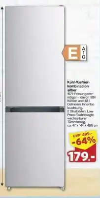Famila Nord Ost Kühl/Gefrierkombination silber Angebot