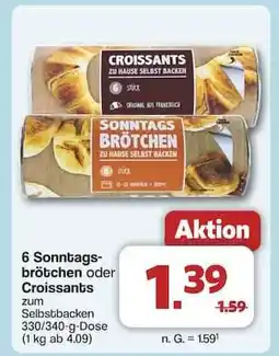 Famila Nord Ost 6 Sonntagsbrötchen oder Croissants Angebot