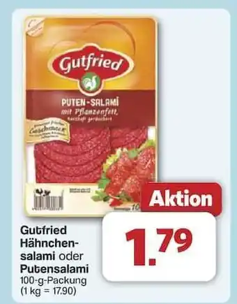 Famila Nord Ost Gutfried Hähnchensalami oder Putensalami Angebot
