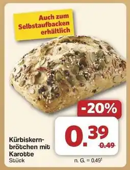 Famila Nord Ost Kürbiskernbrötchen mit Karotte Angebot