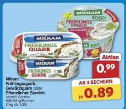 Famila Nord Ost Milram Frühlingsquark, Gewürzquark oder Pflanzlicher Streich Angebot