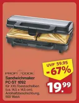 Famila Nord Ost Sandwichmaker PC-ST 1092 Angebot