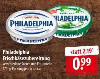 Famila Nord Ost PHILADELPHIA Frischkäsezubereitung Angebot