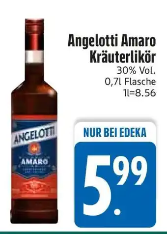 Edeka Angelotti Amaro Kräuterlikör Angebot
