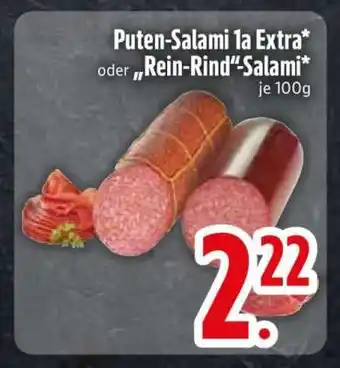 Edeka Puten-Salami 1a Extra oder 'Rein-Rind'-Salami Angebot