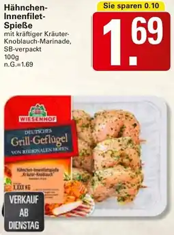 WEZ Hähnchen Innenfilet Spieße Angebot