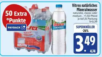 Edeka Vitrex natürliches Mineralwasser Angebot