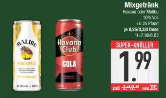 Edeka Mixgetränk Havana oder Malibu Angebot