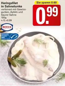 WEZ BEECK Heringsfilet in Sahnetunke Angebot