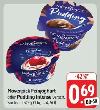 Edeka Mövenpick Feinjoghurt oder Pudding intense Angebot