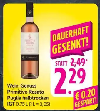Edeka Wein-Genuss Primitivo Rosato Puglia halbtrocken Angebot