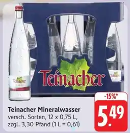 Edeka Teinacher Mineralwasser Angebot