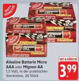 Edeka Alkaline Batterie Micro AAA oder Mignon AA Angebot