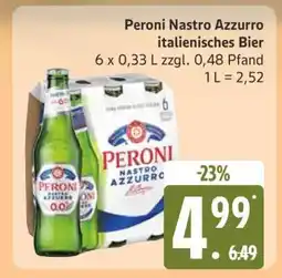 Edeka Peroni Nastro Azzurro italienisches Bier Angebot