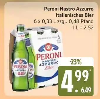 Edeka Peroni Nastro Azzurro italienisches Bier Angebot