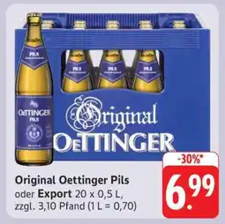 Edeka Original Oettinger Pils oder Export Angebot