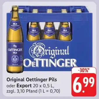 Edeka Original Oettinger Pils oder Export Angebot