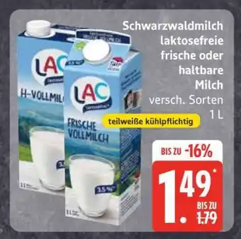 Edeka Schwarzwaldmilch laktosefreie frische oder haltbare Milch Angebot