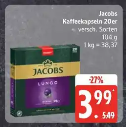 Edeka Jacobs Kaffeekapseln 20er Angebot