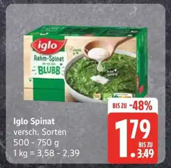 Edeka Iglo Spinat Angebot