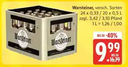 Edeka Warsteiner, versch. Sorten Angebot
