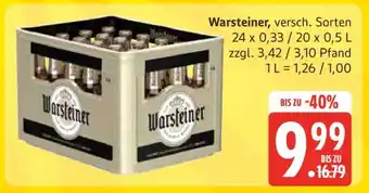 Edeka Warsteiner, versch. Sorten Angebot