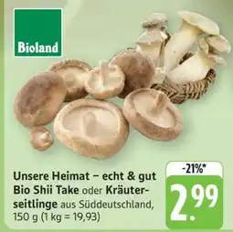 Edeka Bio Shiitake oder Kräuterseitlinge Angebot