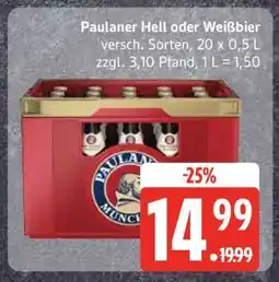 Edeka Paulaner Hell oder Weißbier Angebot
