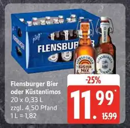 Edeka Flensburger Bier oder Küstenlimos Angebot