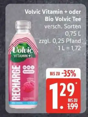 Edeka Volvic Vitamin + oder Bio Volvic Tee Angebot
