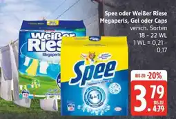 Edeka Spee oder Weißer Riese Megaperls, Gel oder Caps Angebot