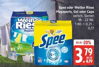 Edeka Spee oder Weißer Riese Megaperls, Gel oder Caps Angebot