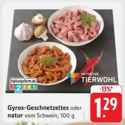 Edeka Gyros-Geschnetzeltes oder natur vom Schwein, 100 g Angebot