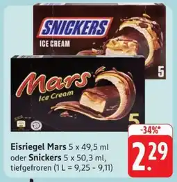 Edeka Eisriegel Mars oder Snickers Angebot