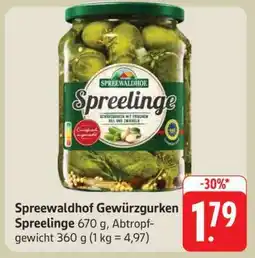 Edeka Spreewaldhof Gewürzgurken Spreelinge Angebot