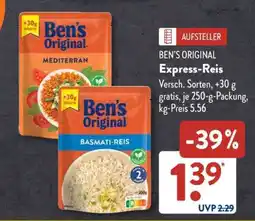 Aldi Süd Ben’s Original Express Reis Angebot