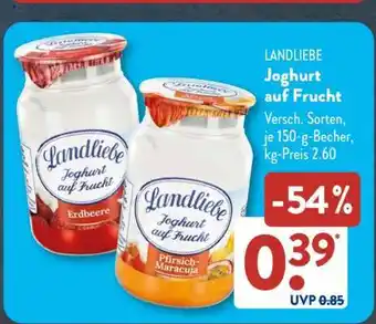 Aldi Süd LANDLIEBE Joghurt auf Frucht Angebot