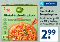 Aldi Süd Bio-Dinkel- Steinofenpizza Angebot