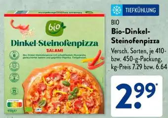 Aldi Süd Bio-Dinkel- Steinofenpizza Angebot