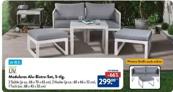 Aldi Süd Modulares Alu-Bistro-Set, 5-tlg Angebot